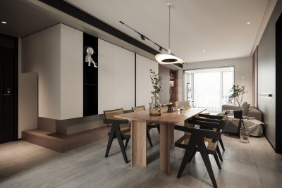 现代客餐厅3D模型下载